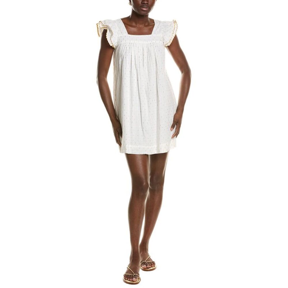 Mer St. Barth Womens Sandrine Mini Dress, Gold